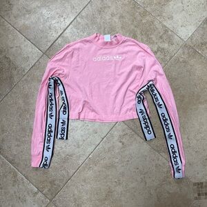 ADIDAS pink and white long sleeve